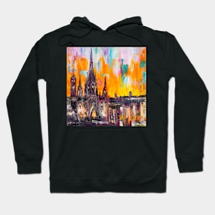 Barcelona Cathedral In The Orange Dawn Hoodie